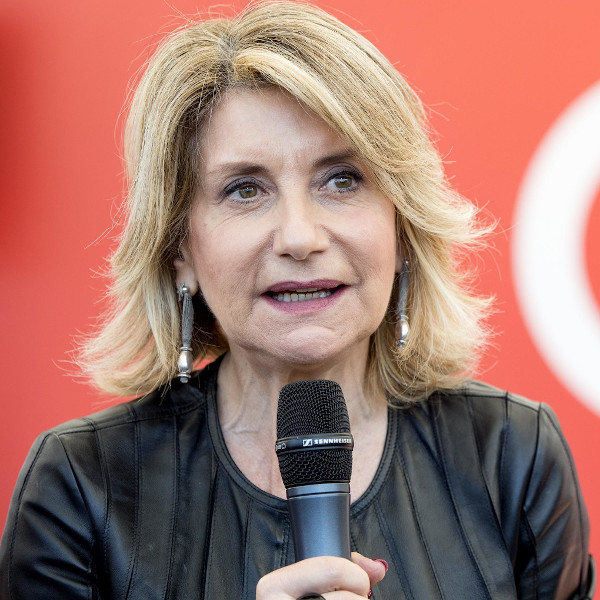 Italian Journalist Tiziana Ferrario, during the event "HerWorldOurWorld" organized by Italian Ministry for Foreign Affairs at Piazza del Popolo Square in Rome, 25 May 2018. The initiative is part of the "European Development Days" organized by the European Commission in Brussels dedicated to the promotion of gender as a driver of development in countries where International Cooperation activities are carried out. ANSA/CLAUDIO PERI